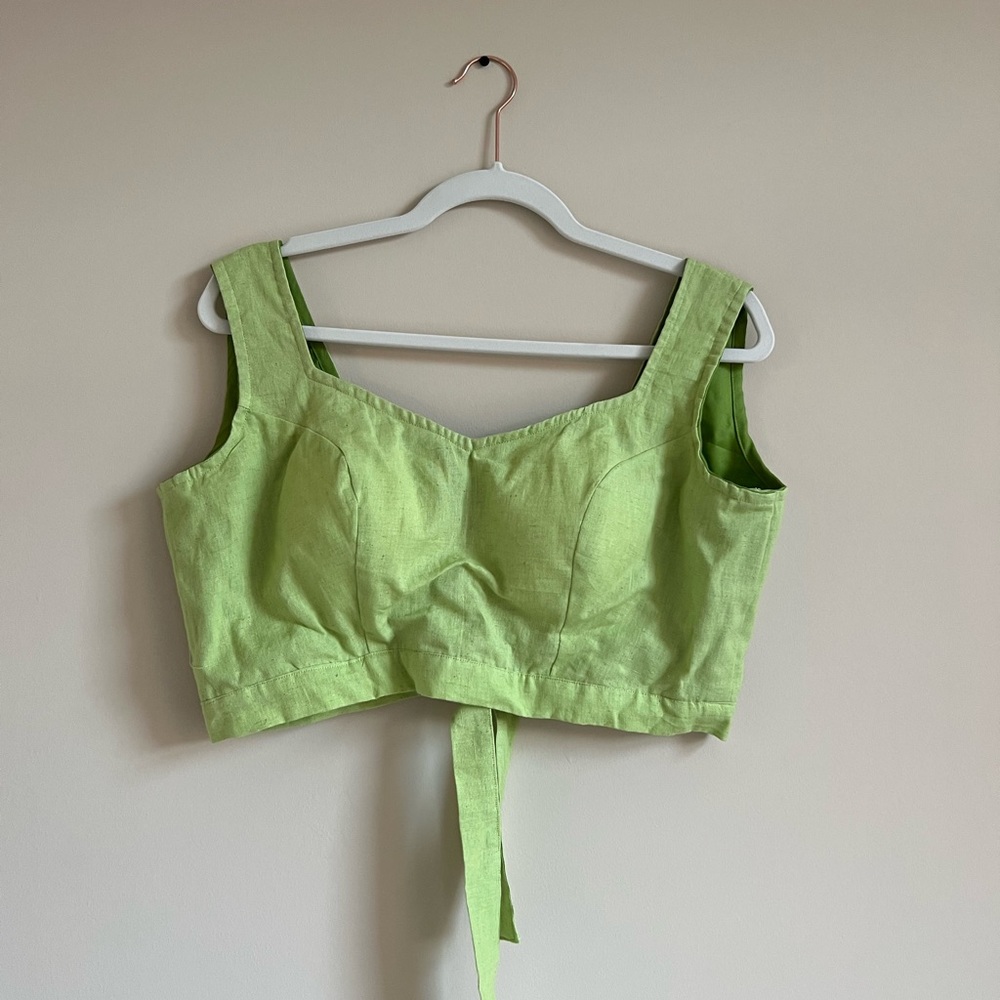 Green sari blouse